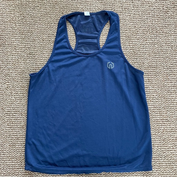 NELEUS Other - NELEUS Mens NAVY BLUE Athletic Y-Back Muscle Tank Size Medium
